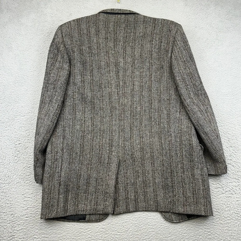 Vintage Clipper Craft Harris Tweed Sport Coat Mens 42L Herringbone‎ Scotland